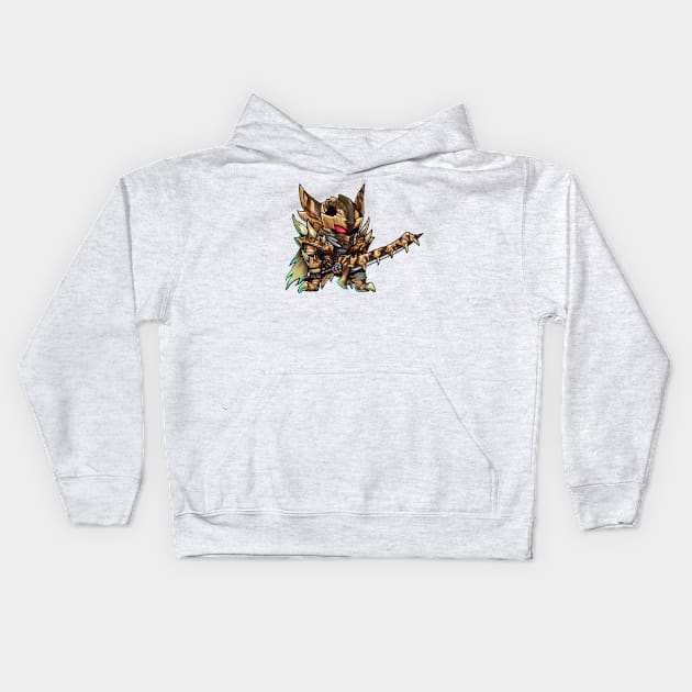 tigrex armor Kids Hoodie by mprokolo corgi